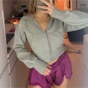 Wild fable cropped zip up